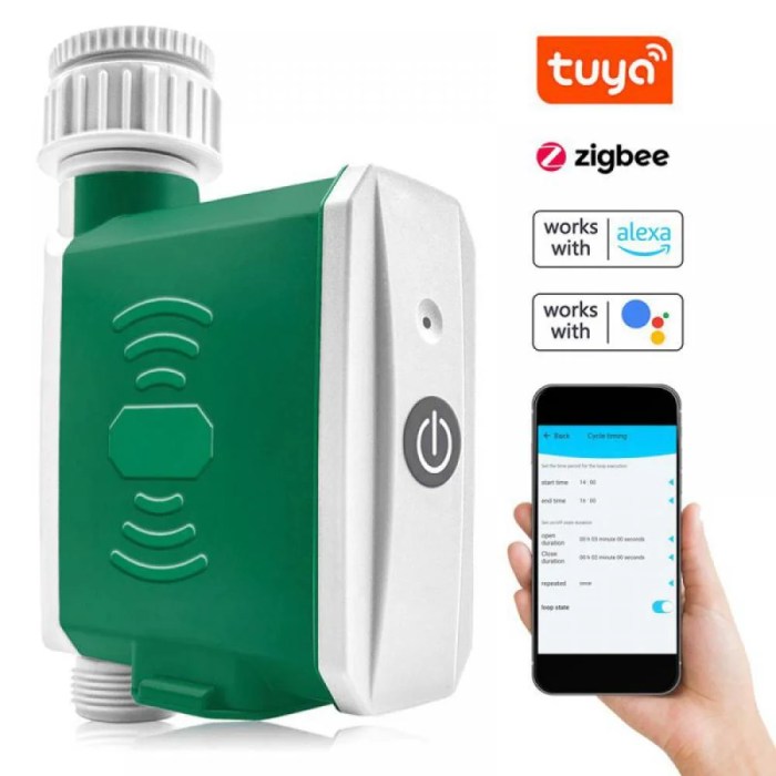 Tuya Zigbee Smart Watering Timer Smart Sprinkler Drip Irrigation System Built-in Water Flow ...