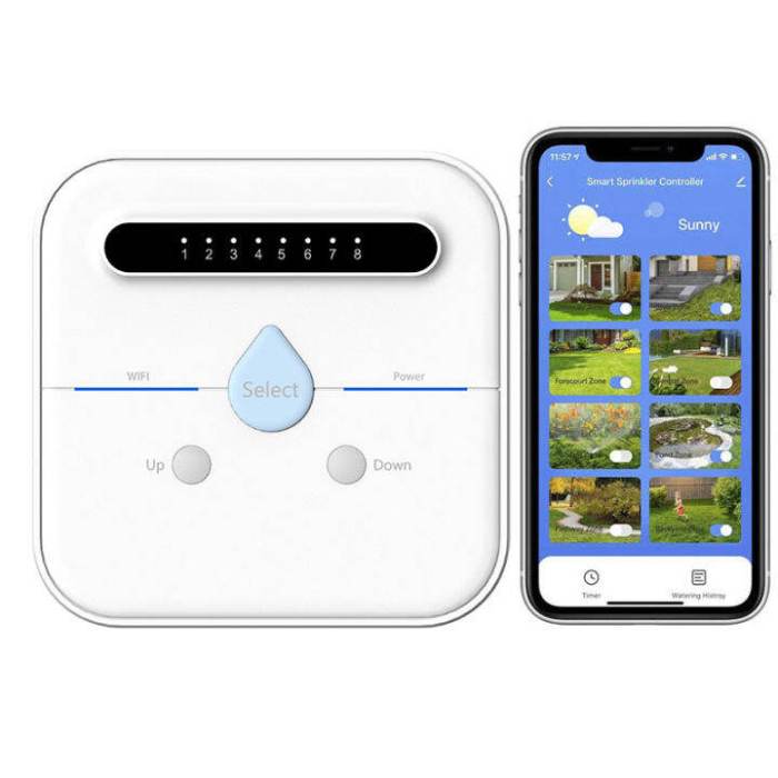 WIFI Smart Watering Timer Garden Irrigation Controller Water Valve Irrigation Timer Smart ...